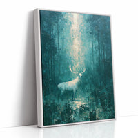 White Stag in the Emerald Glow
