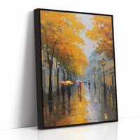Autumn Rain Lights Paris Streets