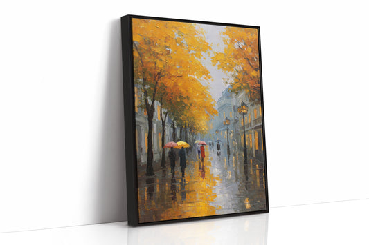 Autumn Rain Lights Paris Streets