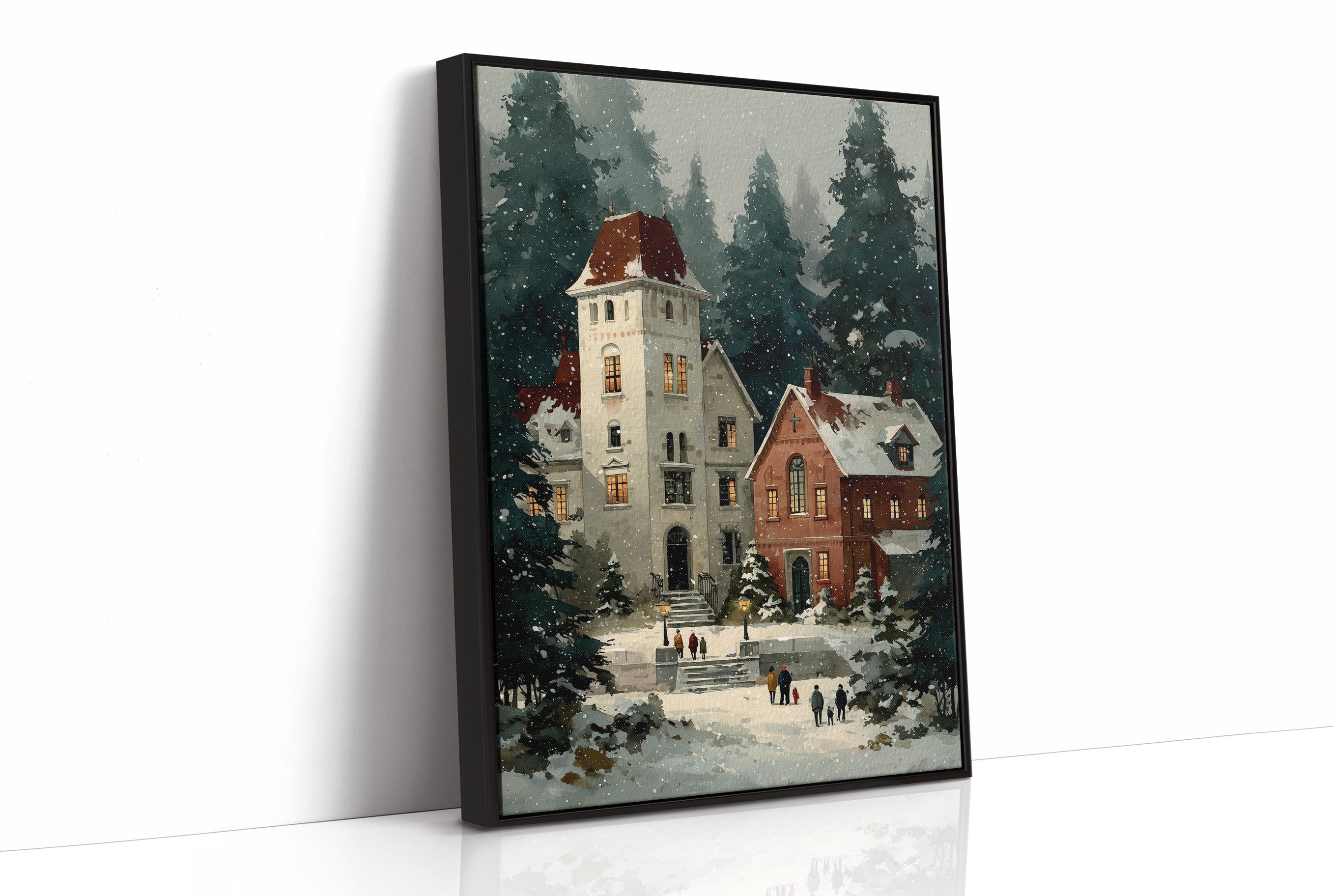 Snowfall Over the Old Chapel