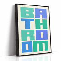 Geometric Letters Dance In Mint Blue