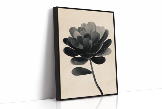 Monochrome Bloom in Shadowed Elegance