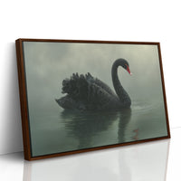 Elegant Glide Through Misty Waters