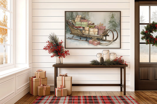 Vintage Sleigh Carries Winter's Promises