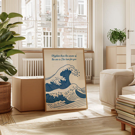 Mightier Than the Waves Ocean Print