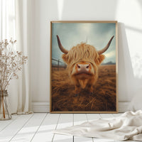 Golden Fluff and Attitude Highland Cow