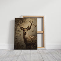 Noble Stag In Misty Forest
