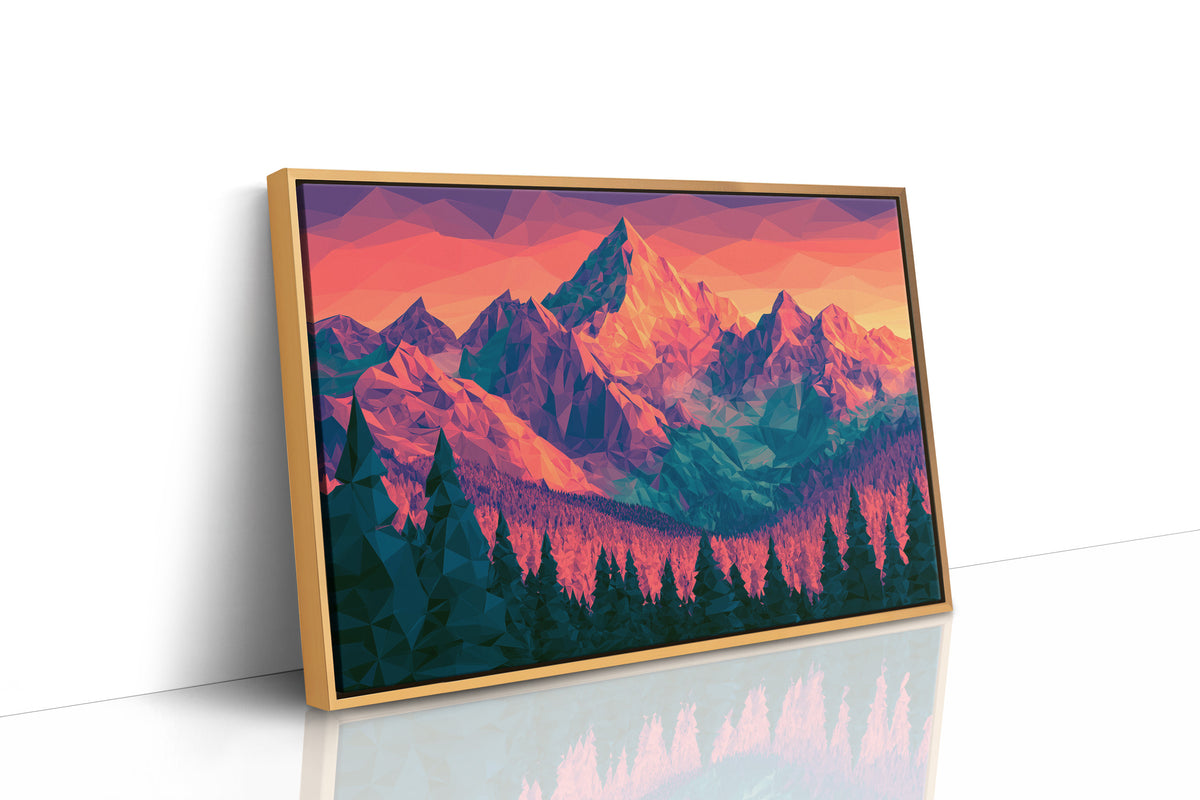 Low Poly Mountain Sunset