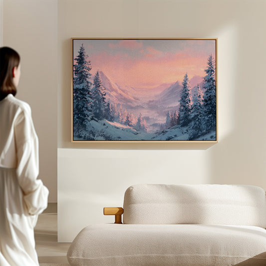 Snow Peaks Blush At Dawn