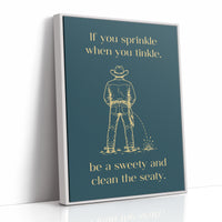 Sprinkle, Tinkle, Clean the Seaty in Teal & Gold