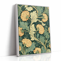 William Morris Style: Golden Carnations