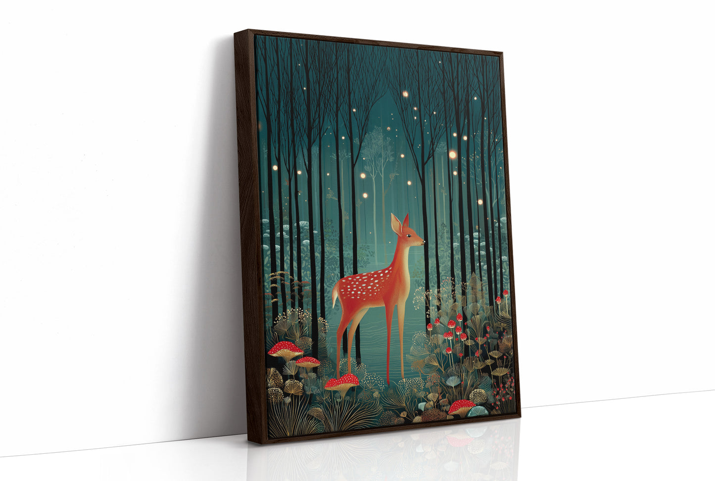 Fireflies Dance With Forest Fawn