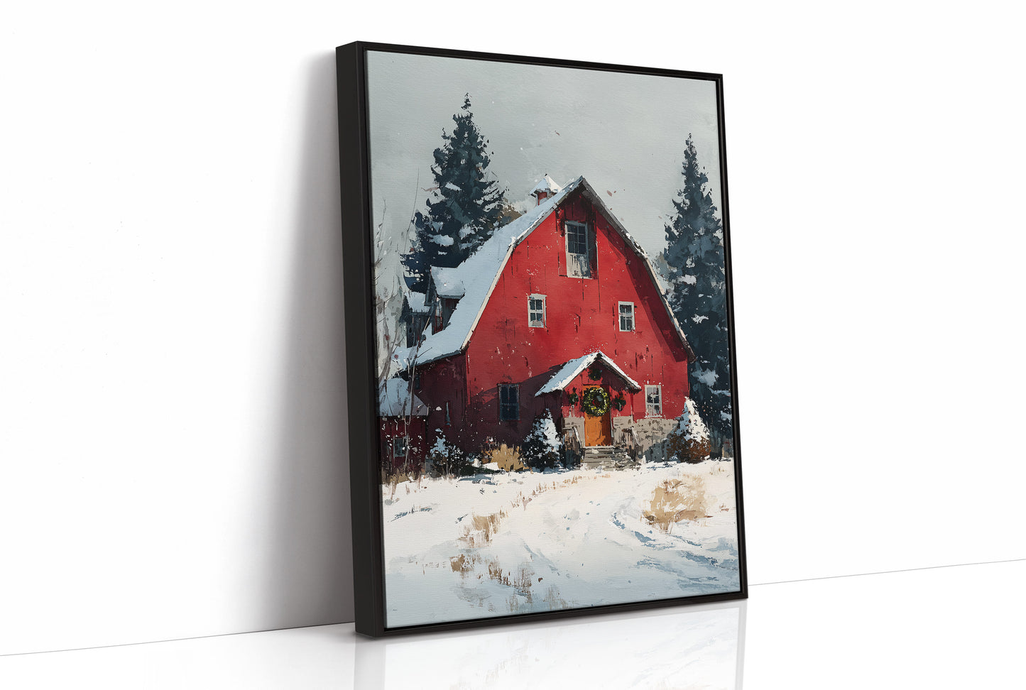 Wreath on the Old Red Barn