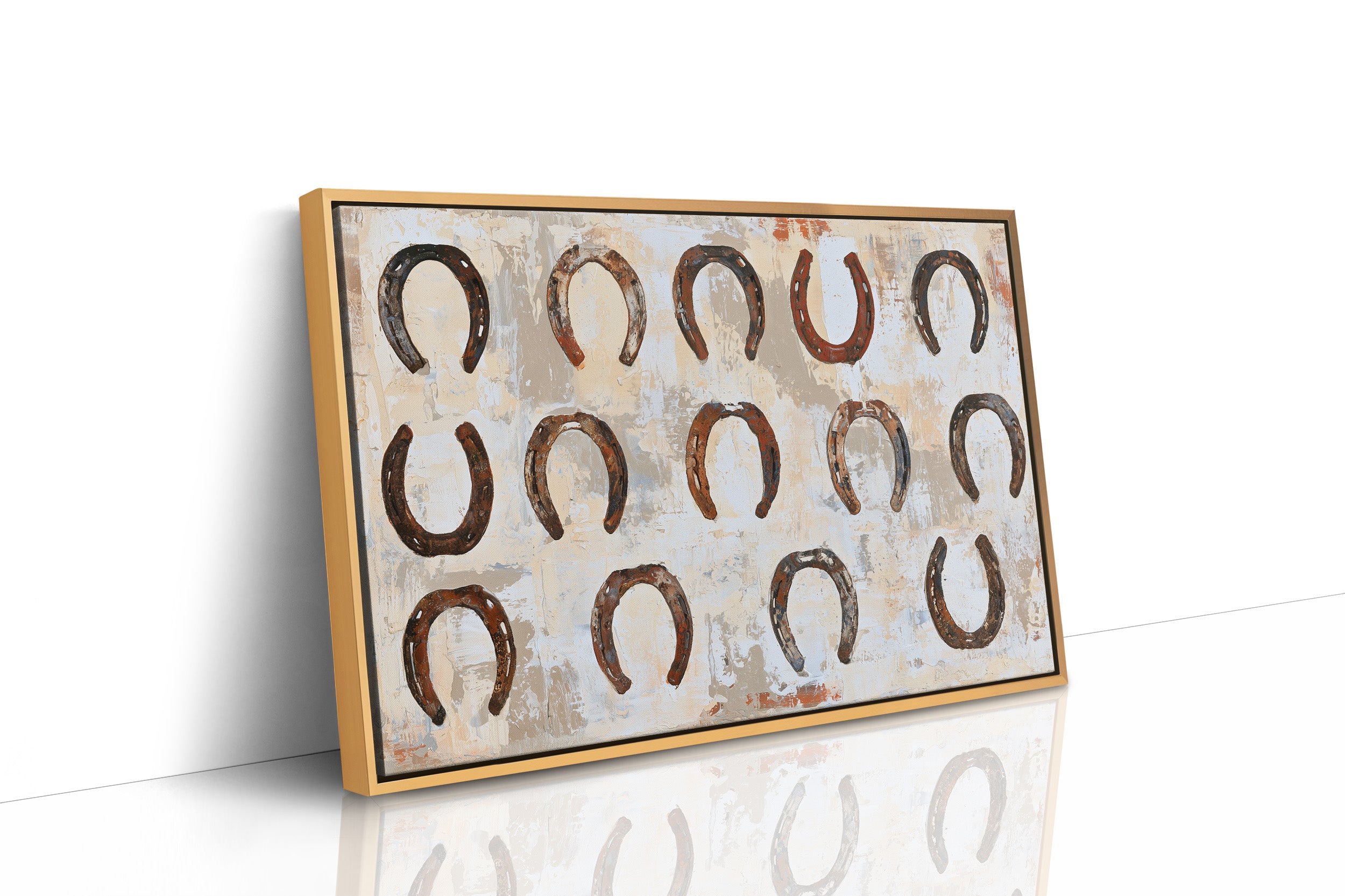 Fourteen Rusted Horseshoes