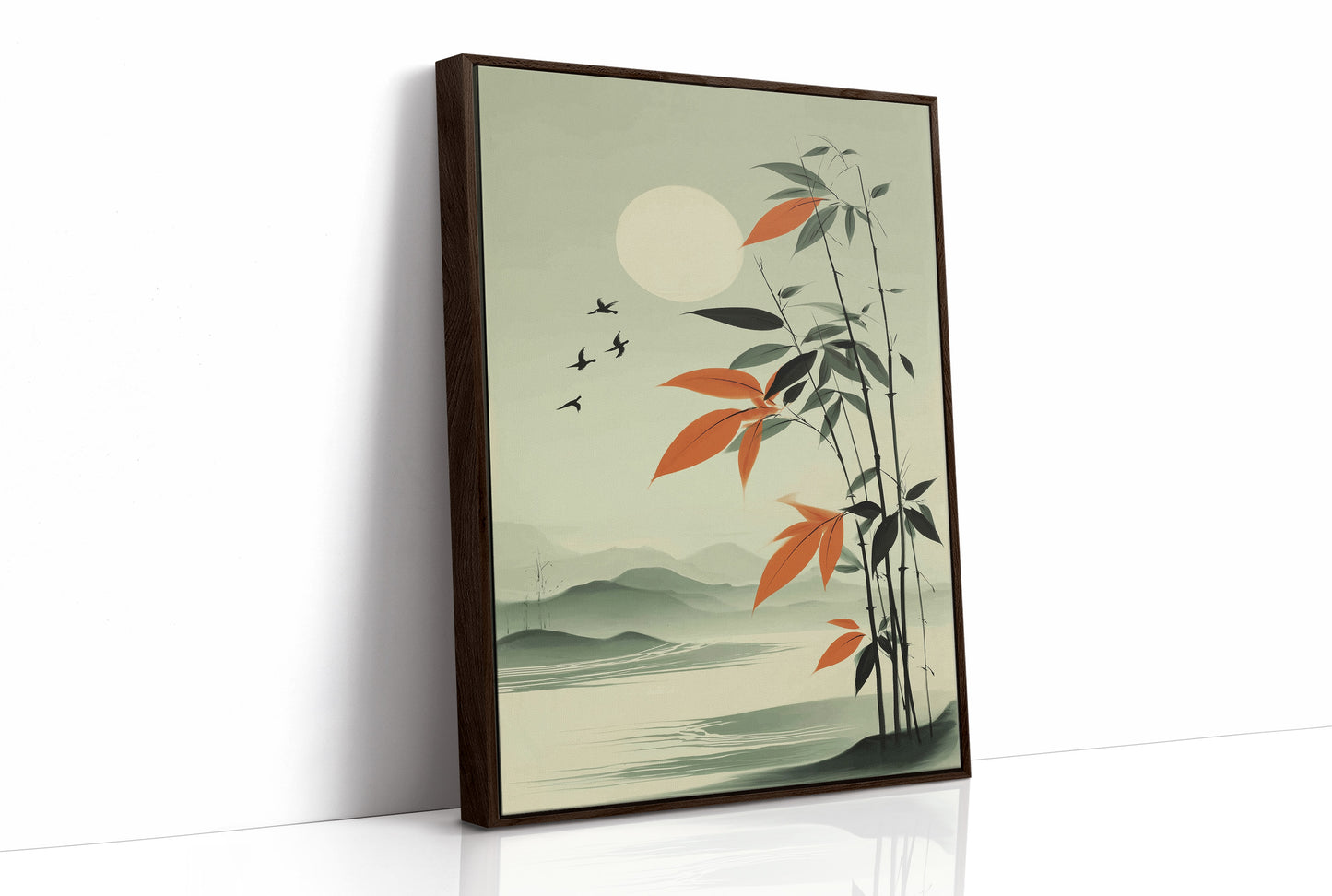 Bamboo Leaves Chase Morning Birds