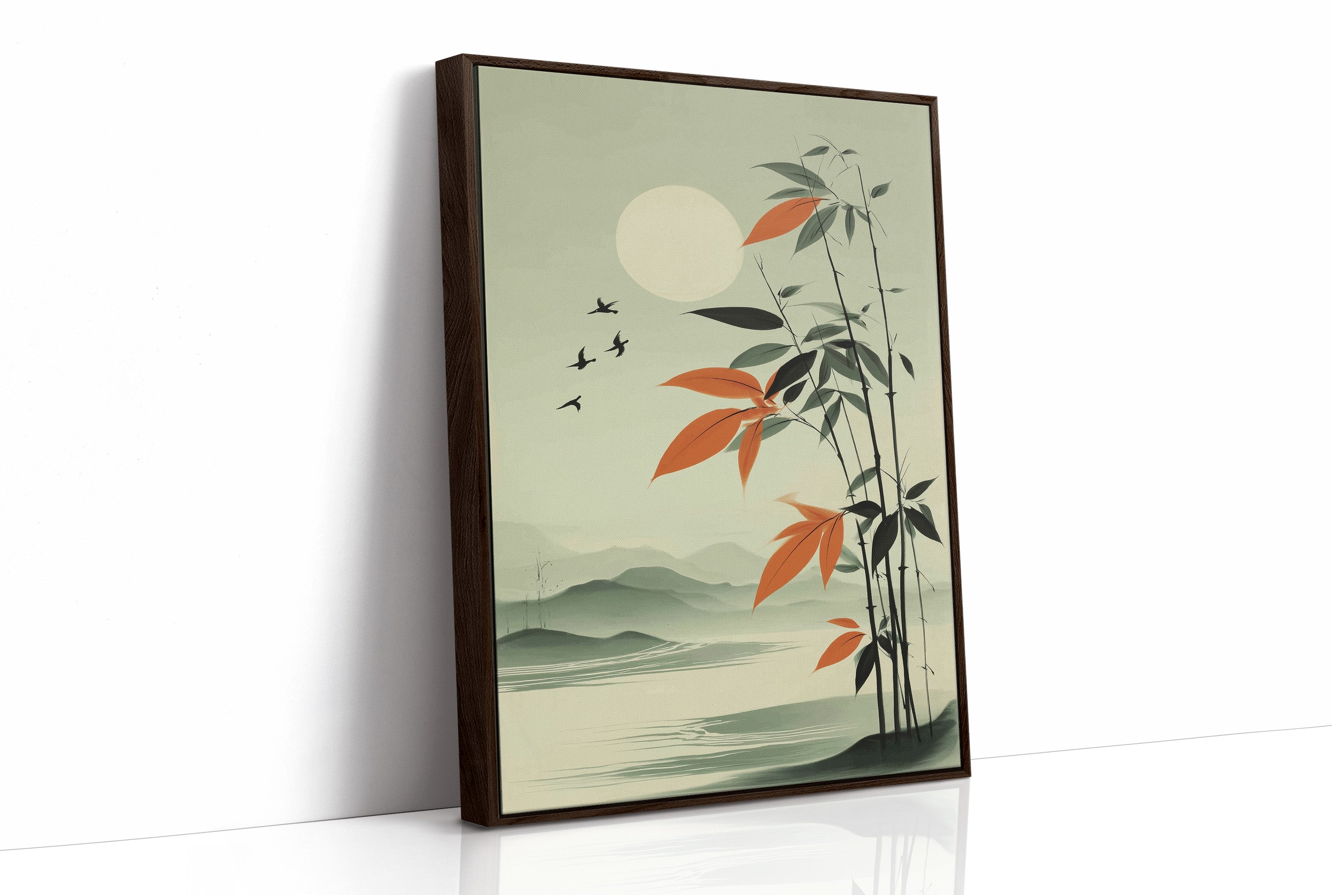 Bamboo Leaves Chase Morning Birds