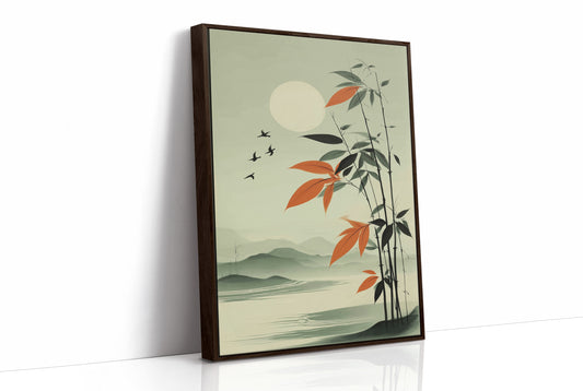 Bamboo Leaves Chase Morning Birds