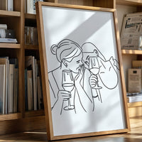 Laughter Ripples Through Wine Glass Stories