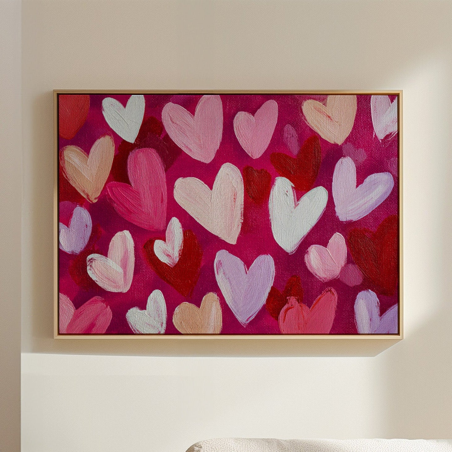 Hearts Dance In Magenta Light