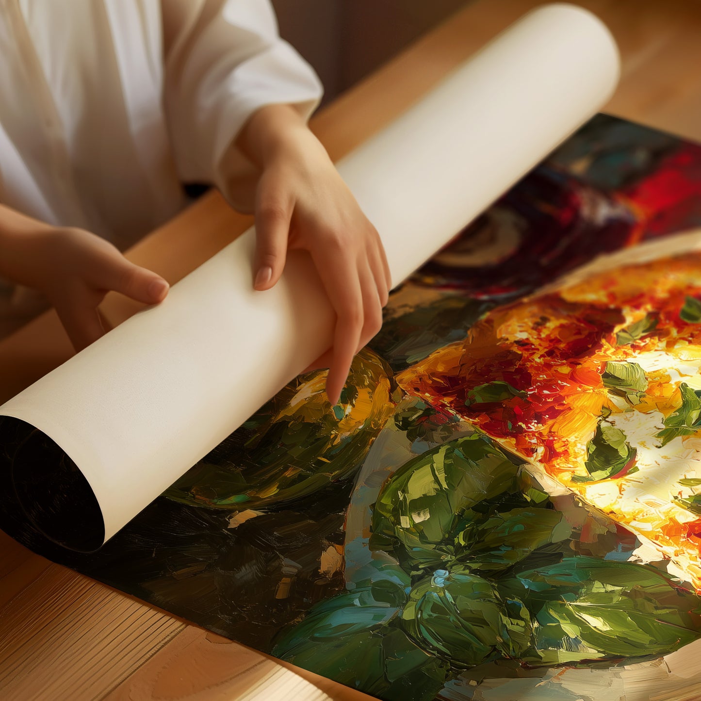 Pizza Slice by Candlelight