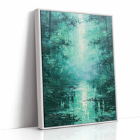 Emerald Light Between Trees