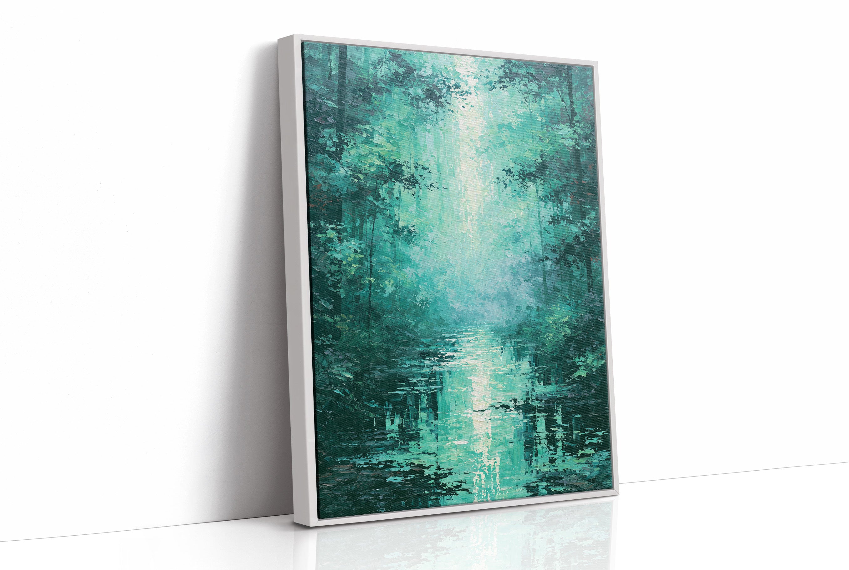 Emerald Light Between Trees