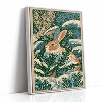 Rabbit in the Winter Pines