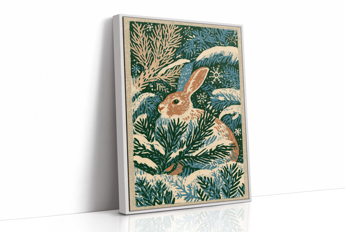 Rabbit in the Winter Pines