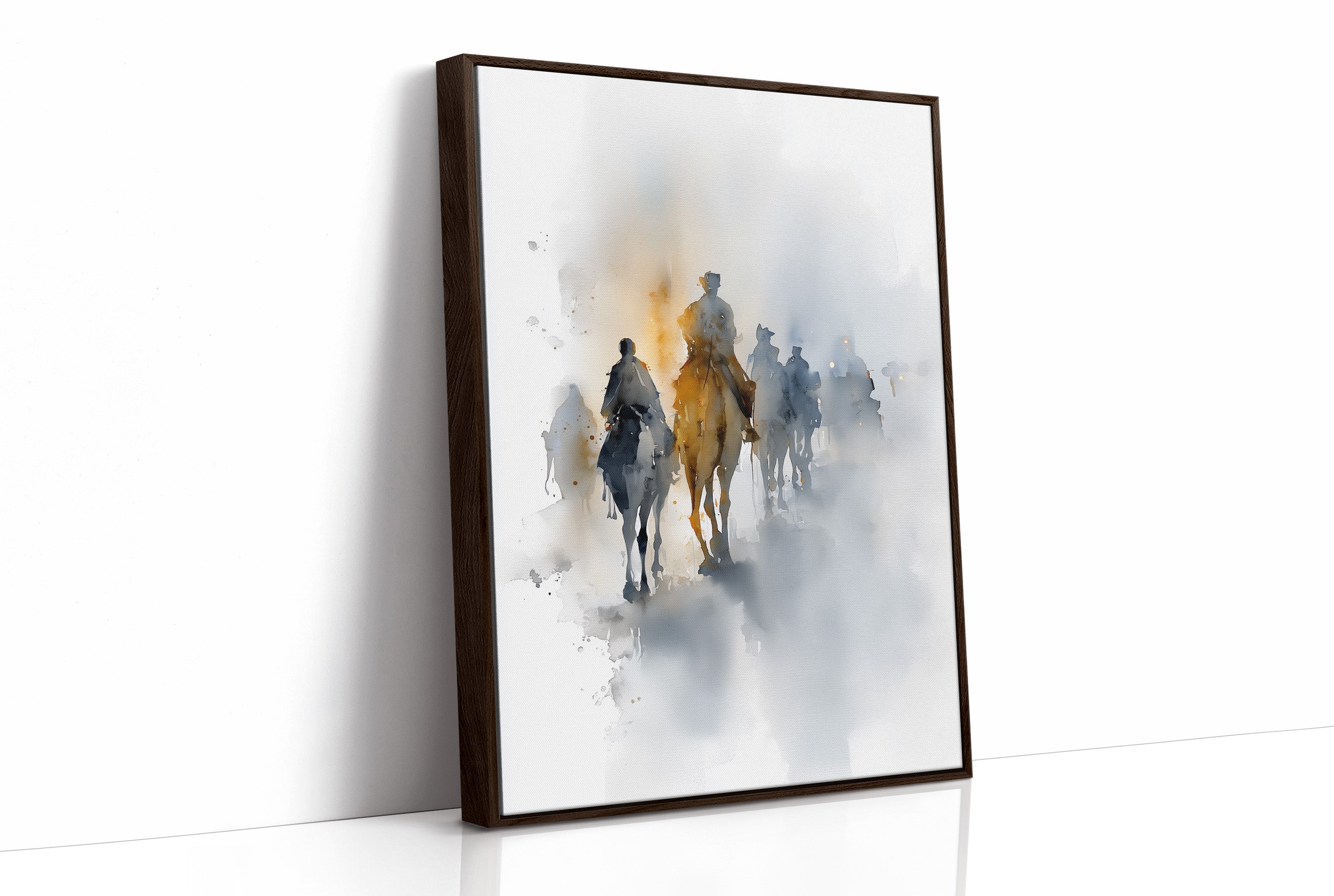 Riders Vanish Into Morning Haze