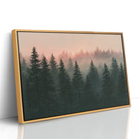 Pines Fading Into Fog
