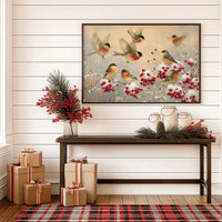 Winter Finches Find Crimson Berries