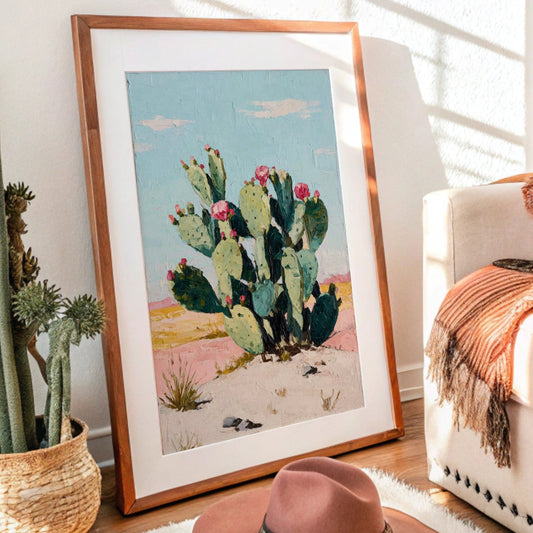 Cacti Bloom in Desert Light