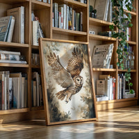 Majestic Owl Watercolor Print - Nature Wildlife Art - Gallery Canvas image 3
