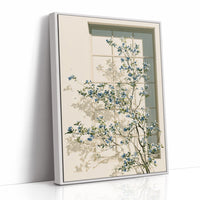 Blue Blossoms at the Windowpane