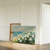 Coastal Roses Dance With Sailboats