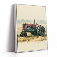 Old Red: Weathered Tractor in the Wheat Field