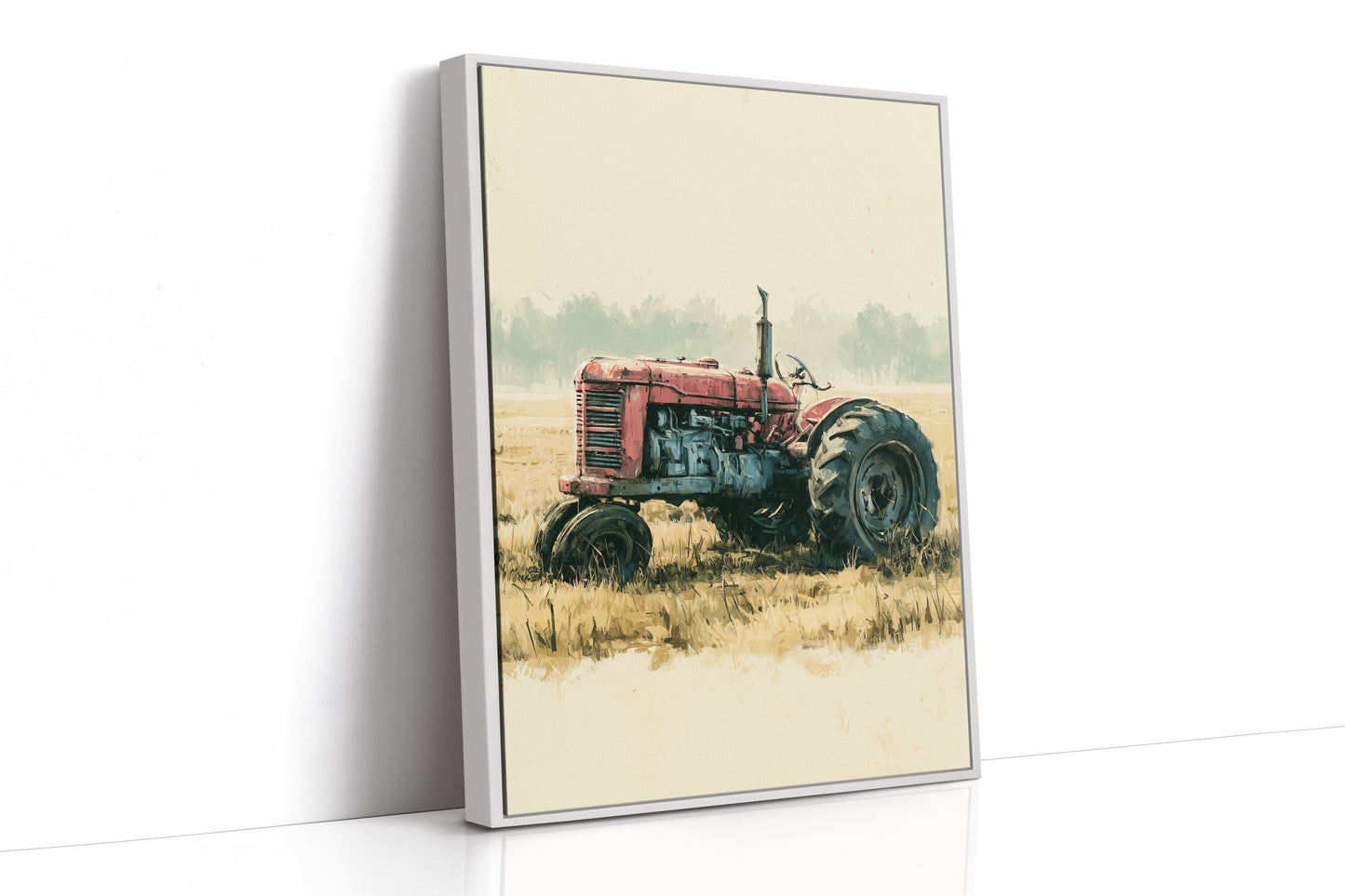 Old Red: Weathered Tractor in the Wheat Field