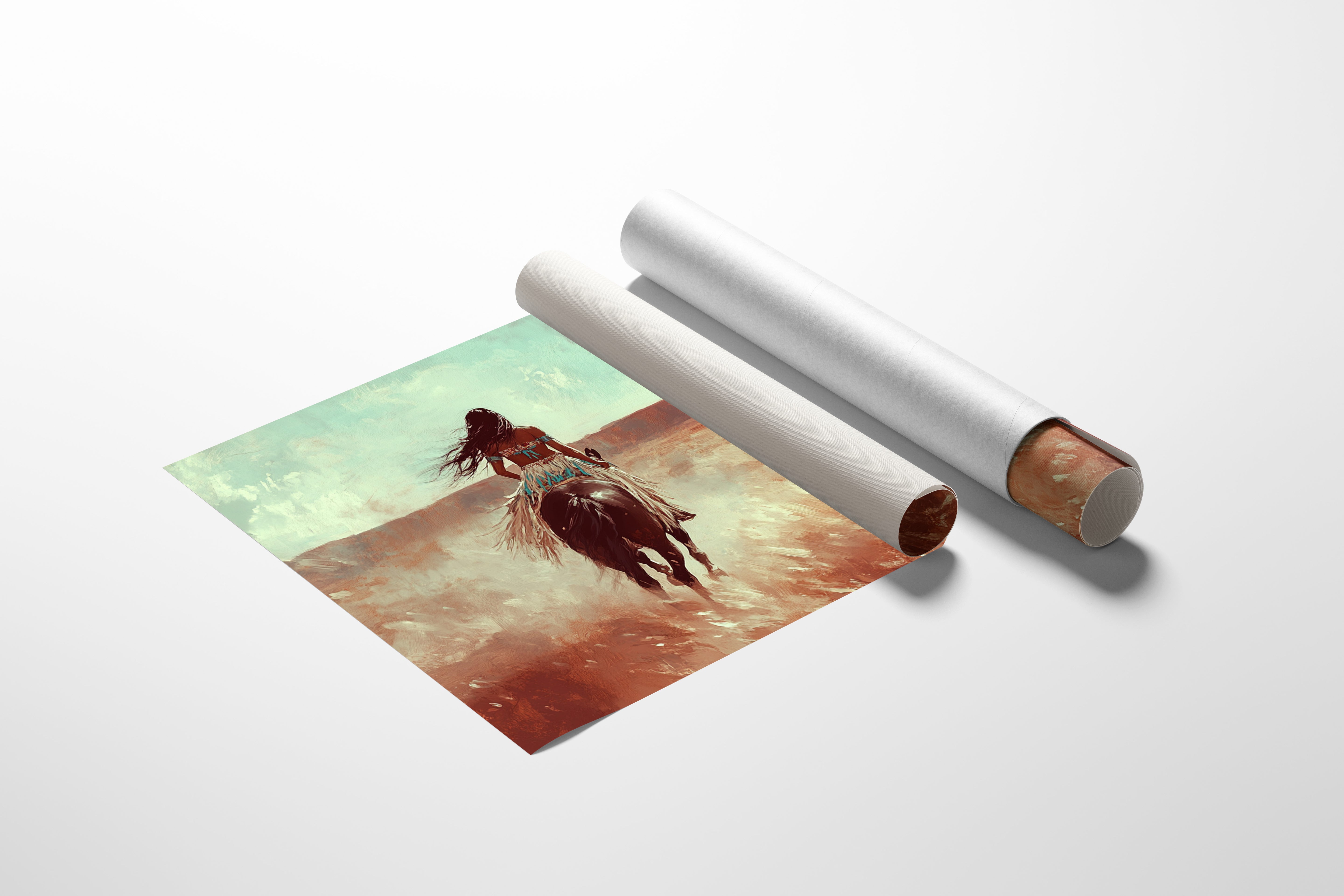 Spirit Rider Through Painted Canyons