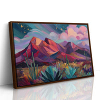 Twilight Blooms Among Desert Peaks
