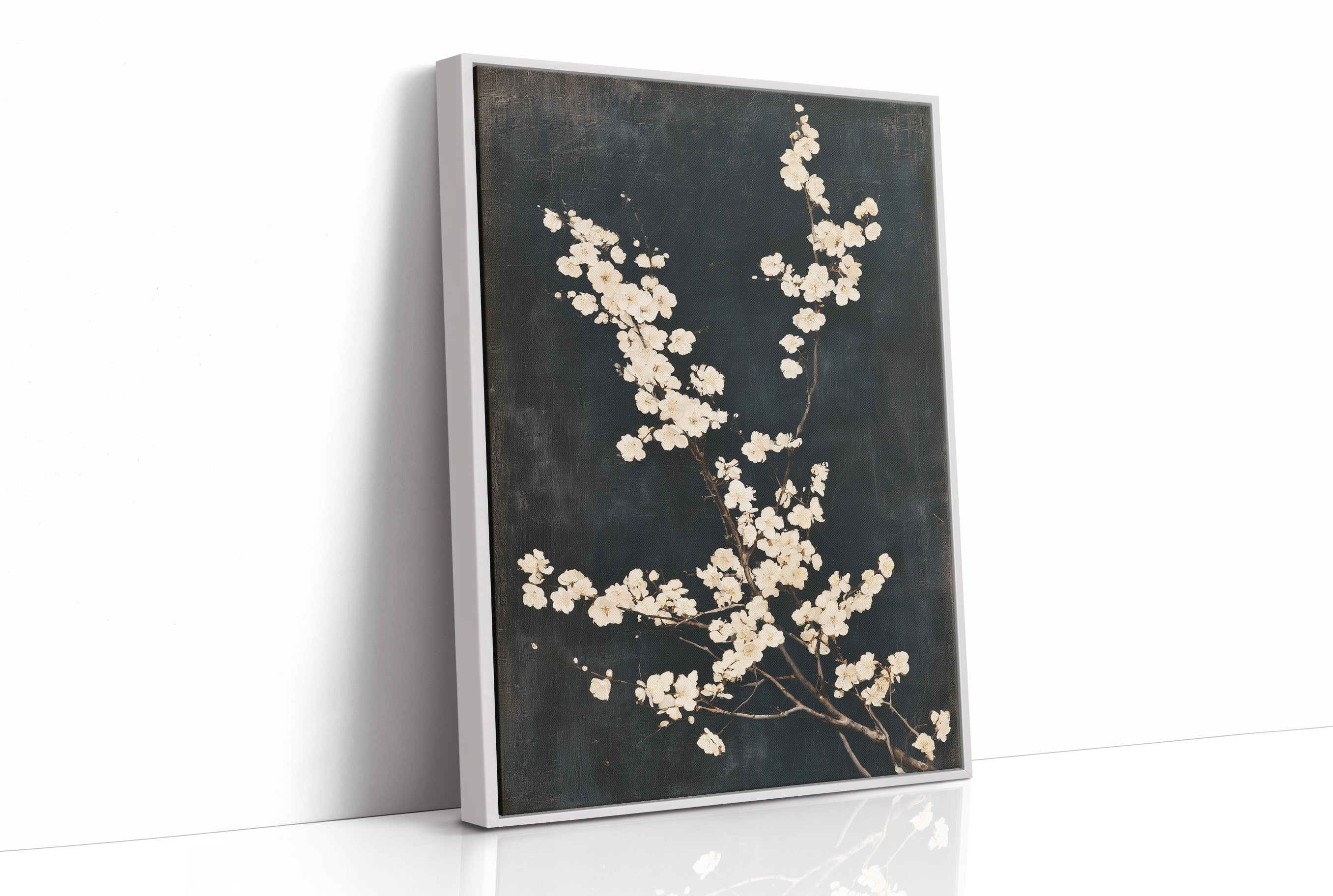 Blossoms on Aged Canvas