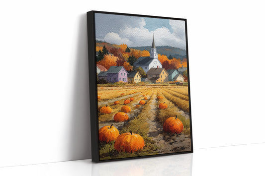 Pumpkins Rest Below Church Spires
