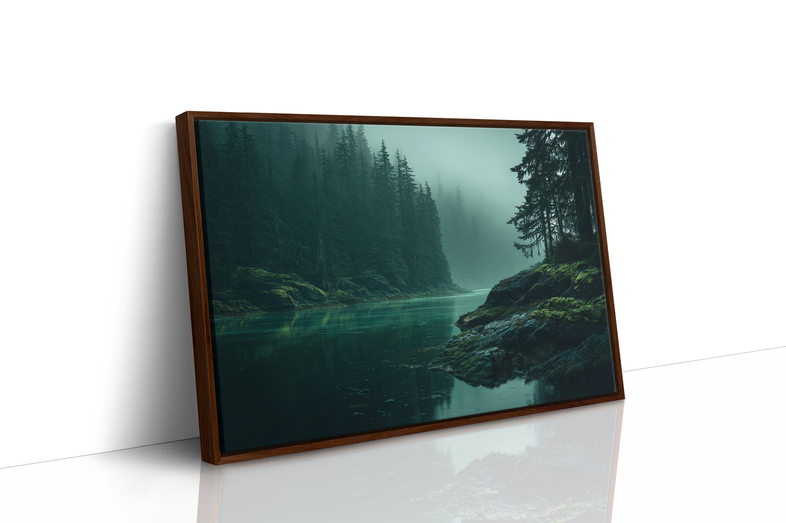 Emerald Waters Between Silent Pines