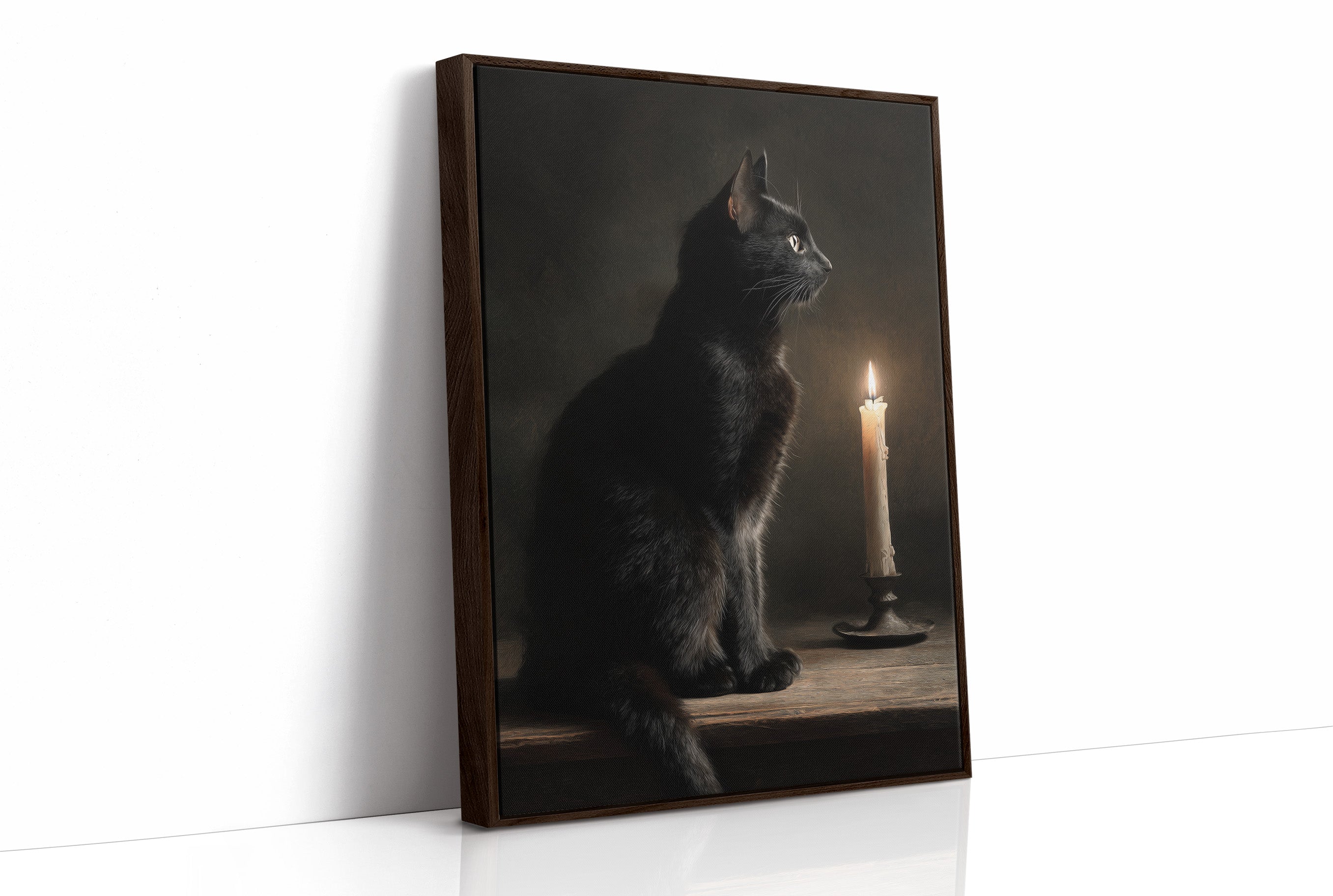 Feline Vigil By Candlelight