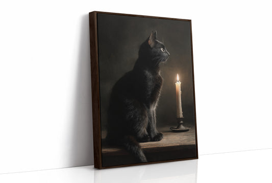 Feline Vigil By Candlelight