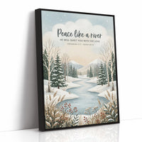 Peace Like a River: Winter Scripture Print