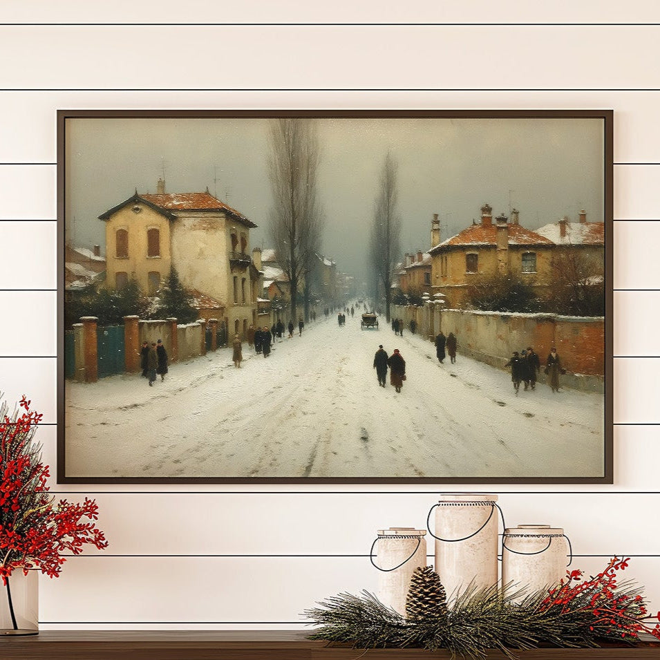Winter Streets Remember Old Europe