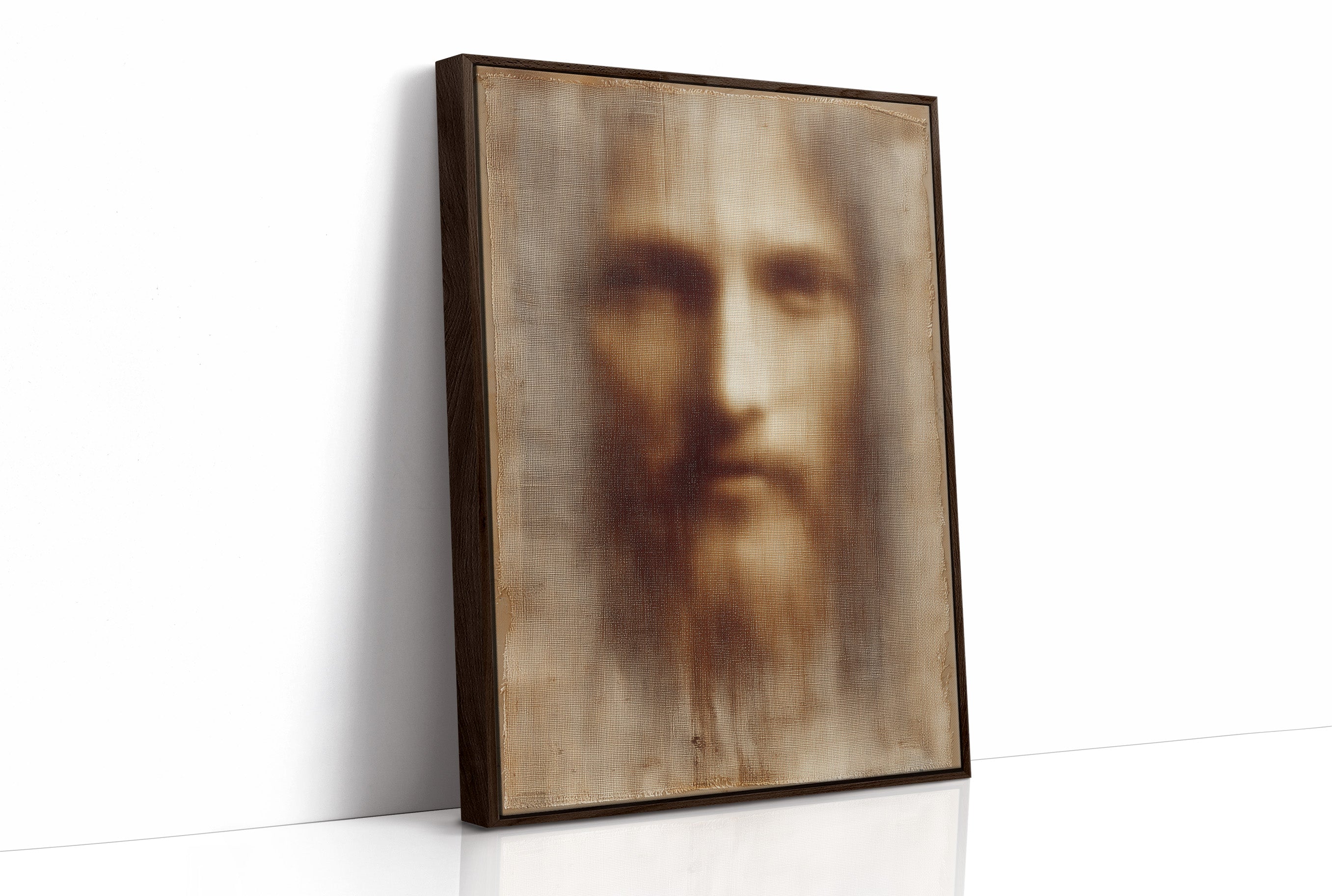 Faded Canvas On Rustic Wood