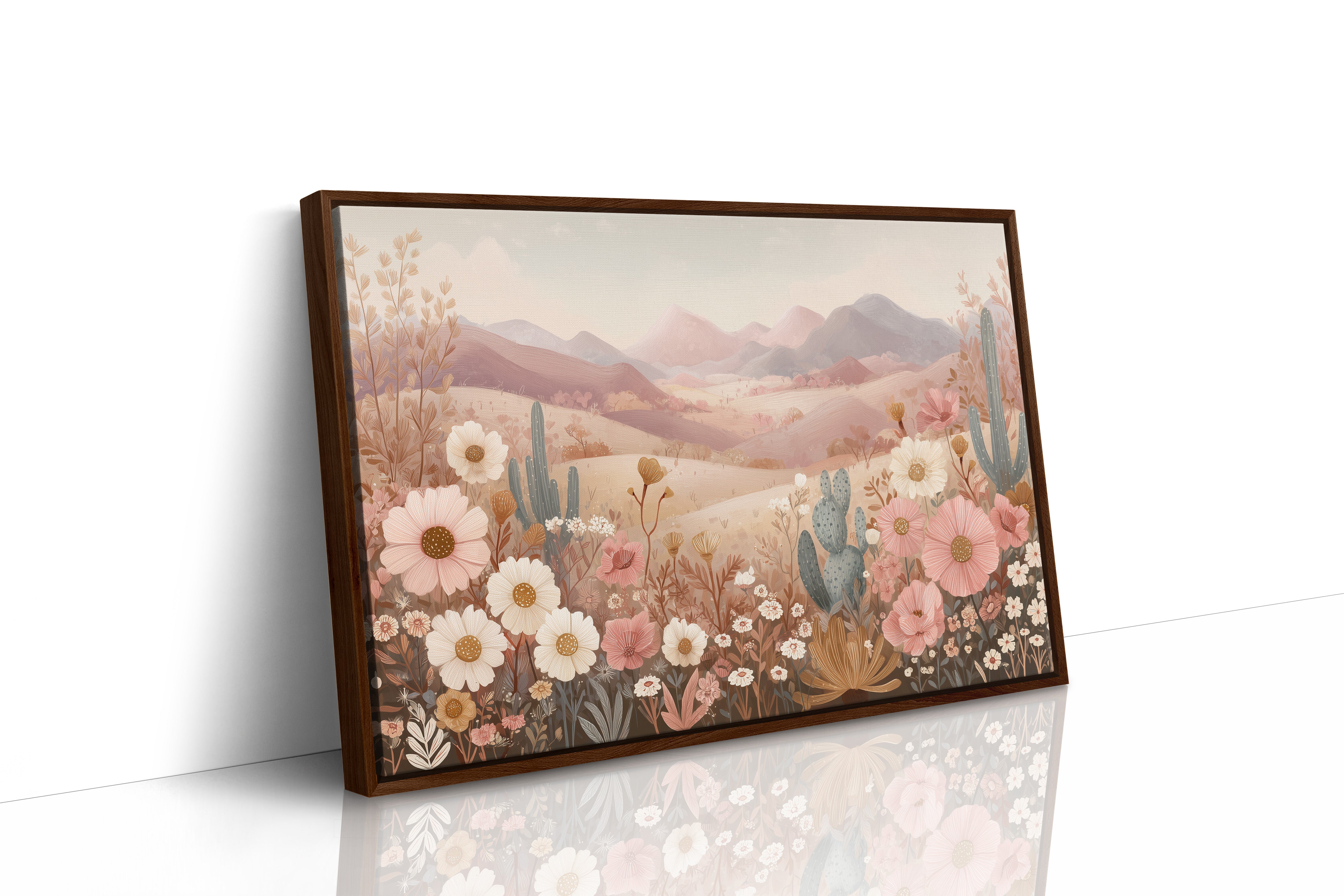 Desert Blooms Dance Among Mountains