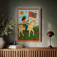 Star Rider in a Flowered Field