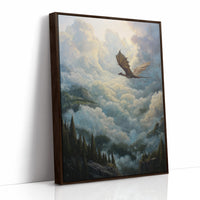 Ancient Wings Cross Misty Peaks